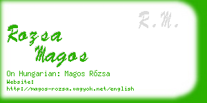 rozsa magos business card